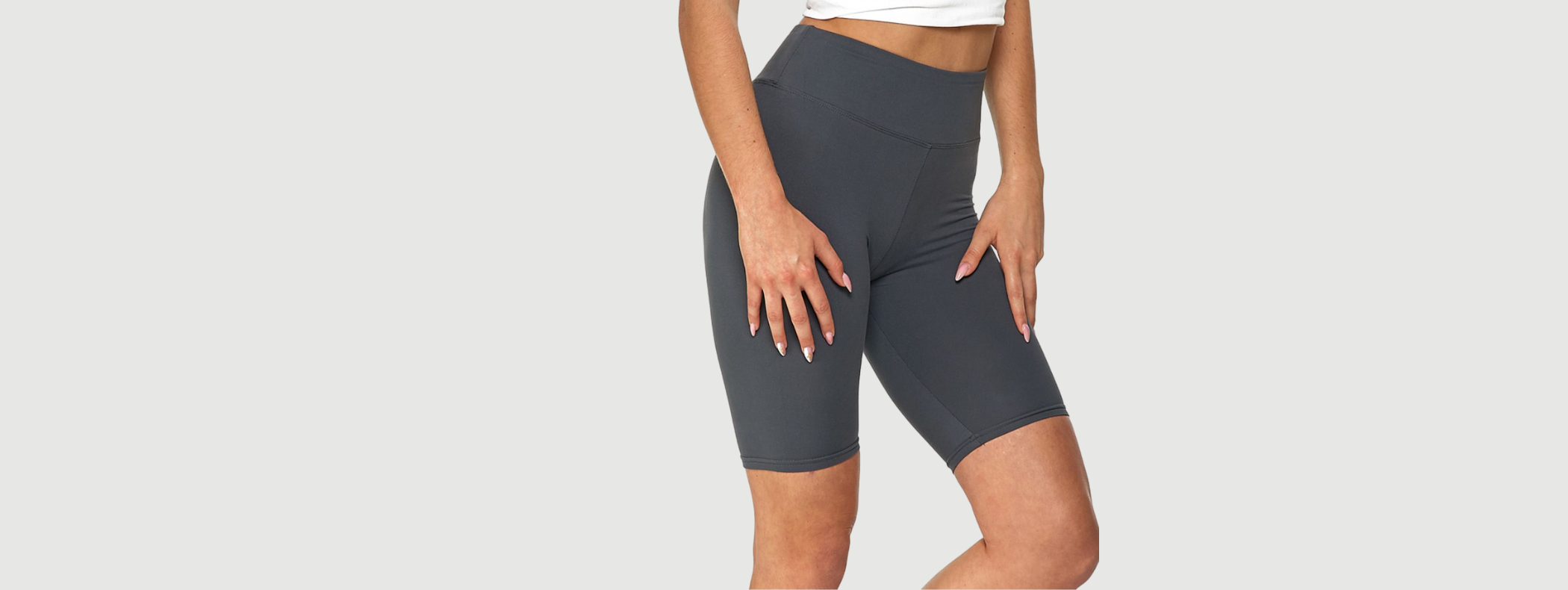 Ubrania - Legginsy - Szare legginsy damskie